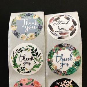 Office | 20 Small Thank You Stickers 1 Round 8 Designs | Poshmark